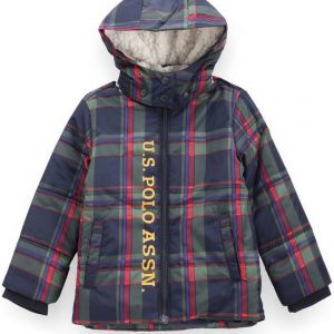 Baby Boys Checkered Puffer Jacket