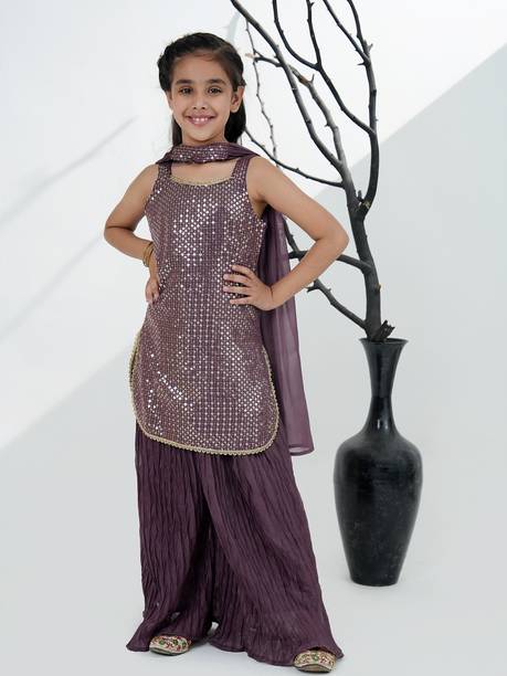 Girls Festive & Party Kurta and Sharara Set