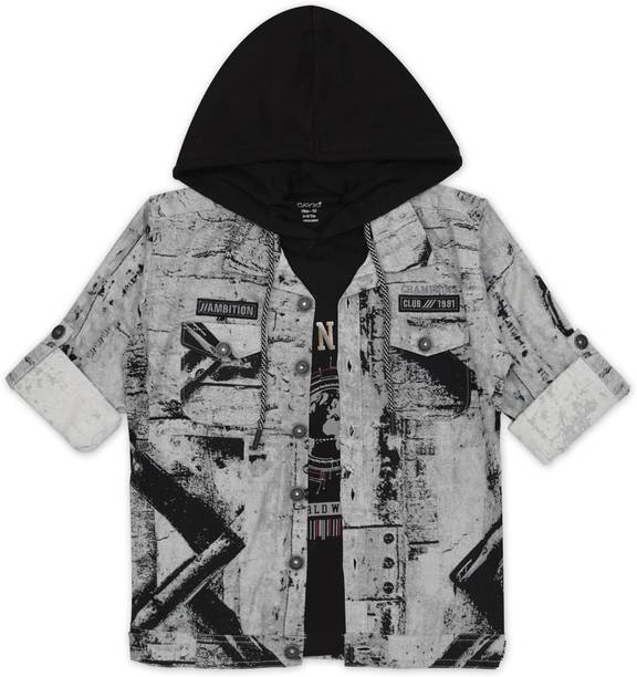 Boys Printed Casual Jacket