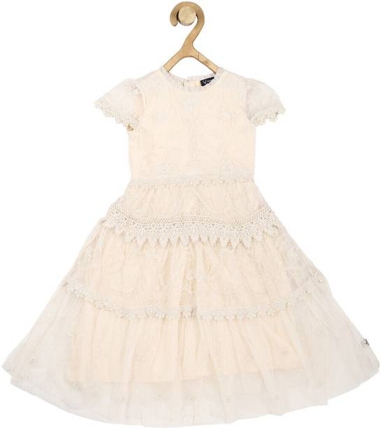 Girls Midi/Knee Length Casual Dress