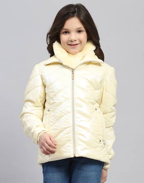 Girls Solid Casual Jacket