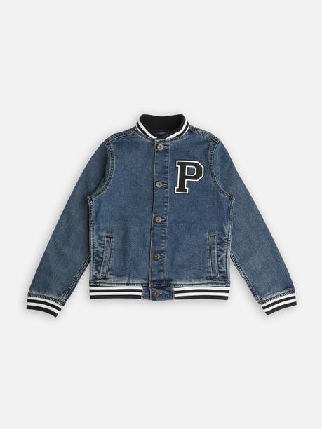 Boys Solid Casual Jacket