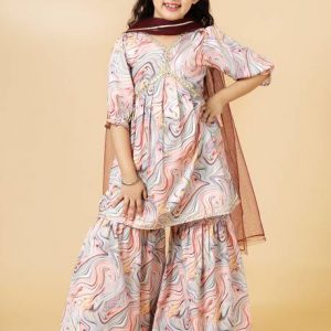 Girls Festive & Party Kurta, Pyjama & Dupatta Set