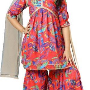 Girls Festive & Party Kurta, Pyjama & Dupatta Set