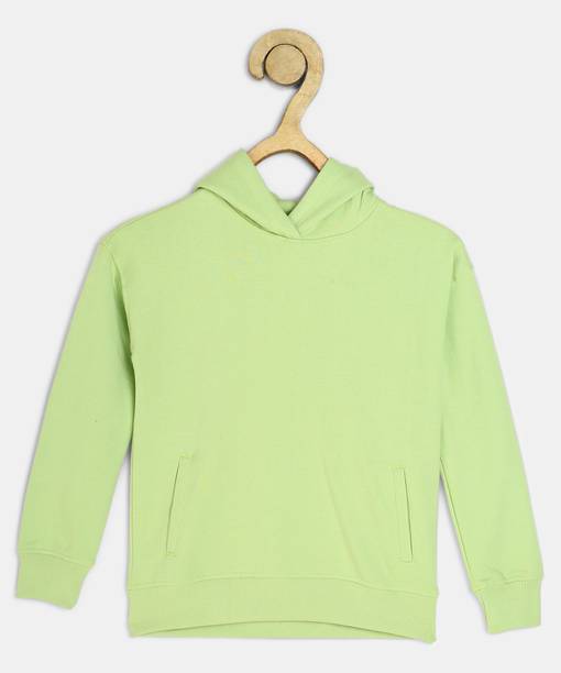 Boys Full Sleeve Solid Hooded Sweatshirt