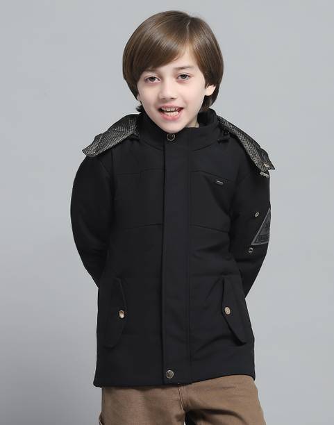 Boys Solid Casual Jacket