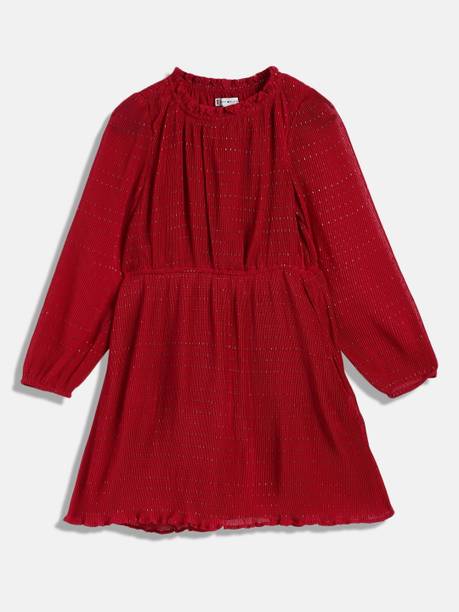 Girls Midi/Knee Length Casual Dress