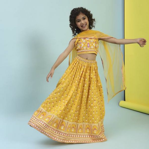 Girls Lehenga Choli Ethnic Wear Printed Lehenga Choli