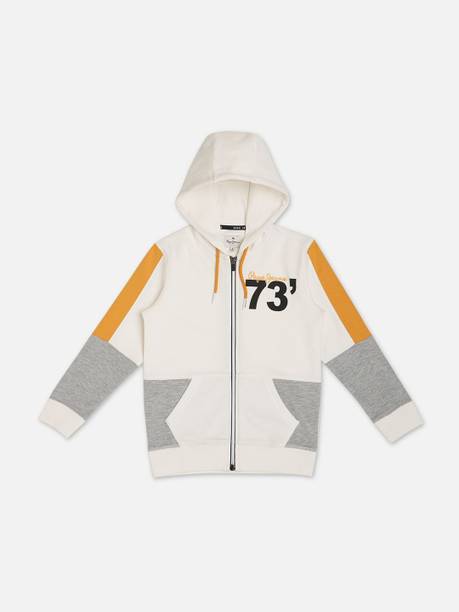Boys Full Sleeve Graphic Print Hooded Sweatshirt