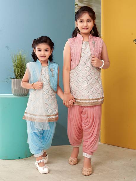 Girls Festive & Party Kurta and Patiala Set