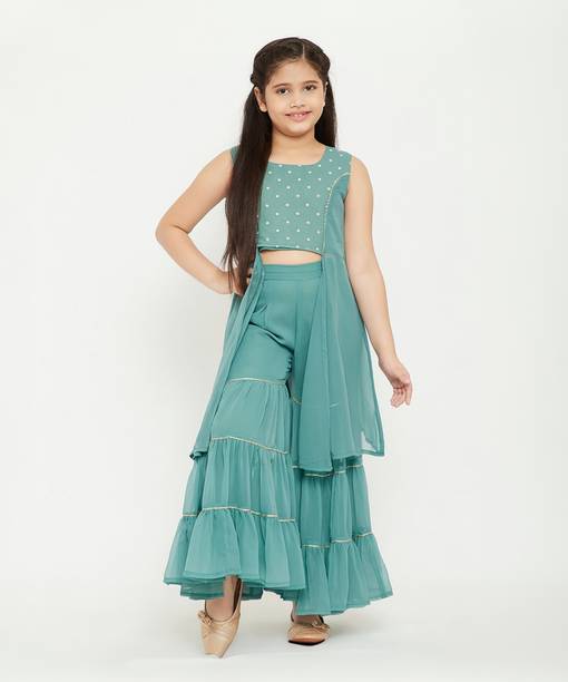 Girls Casual Kurta and Palazzo Set