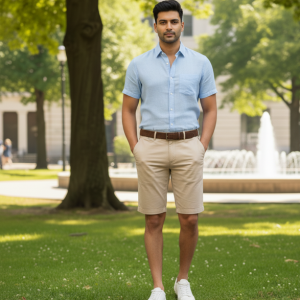 Beige Chino Shorts