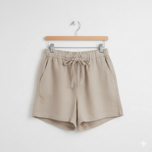Beige Linen Shorts