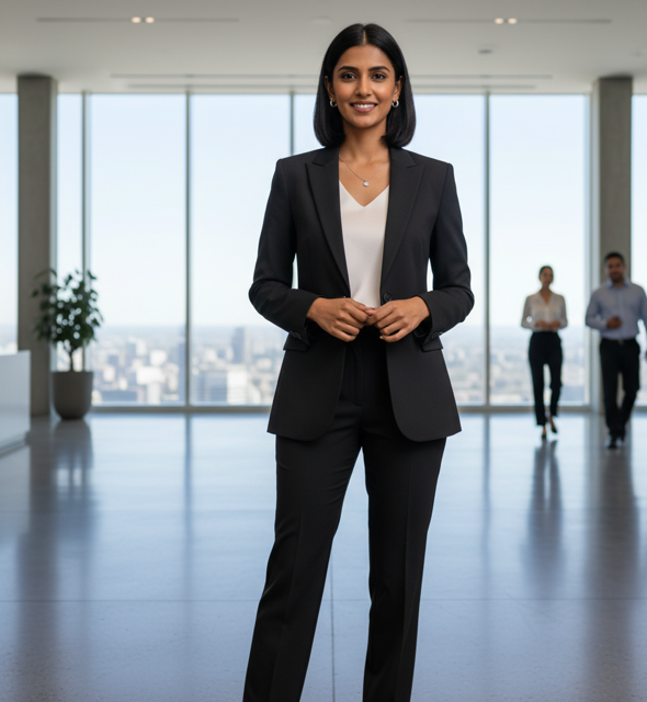 Black Formal Blazer Set