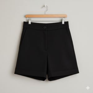 Black High-Waist Shorts