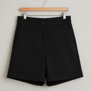 Black High-Waist Shorts