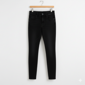 Black High-Waist Skinny Jeans
