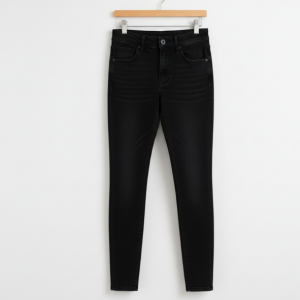 Black High-Waist Skinny Jeans