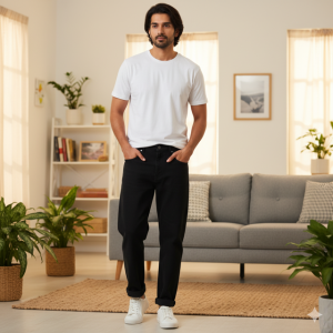 Black Relaxed Fit Jeans