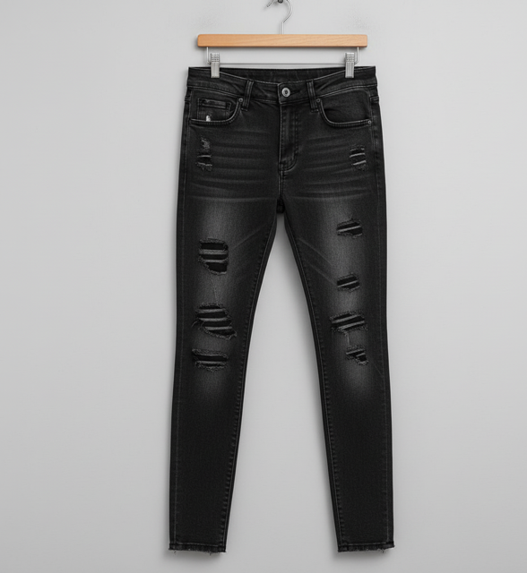 Black Ripped Distressed Jeans