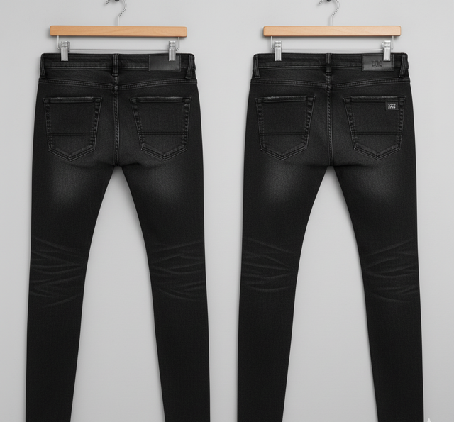 Black Ripped Distressed Jeans - Image 2