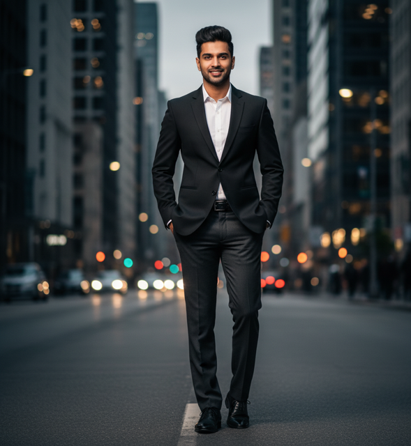 Black Slim Fit Blazer - Image 2