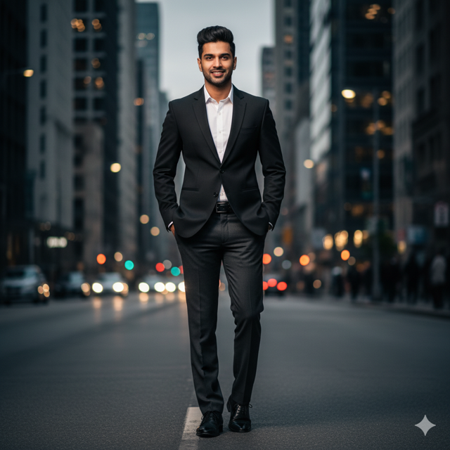 Black Slim Fit Blazer - Image 2