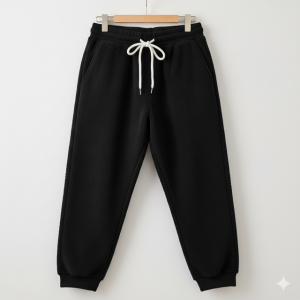 Black Winter Fleece Joggers