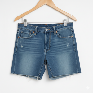 Dark Blue Denim Shorts