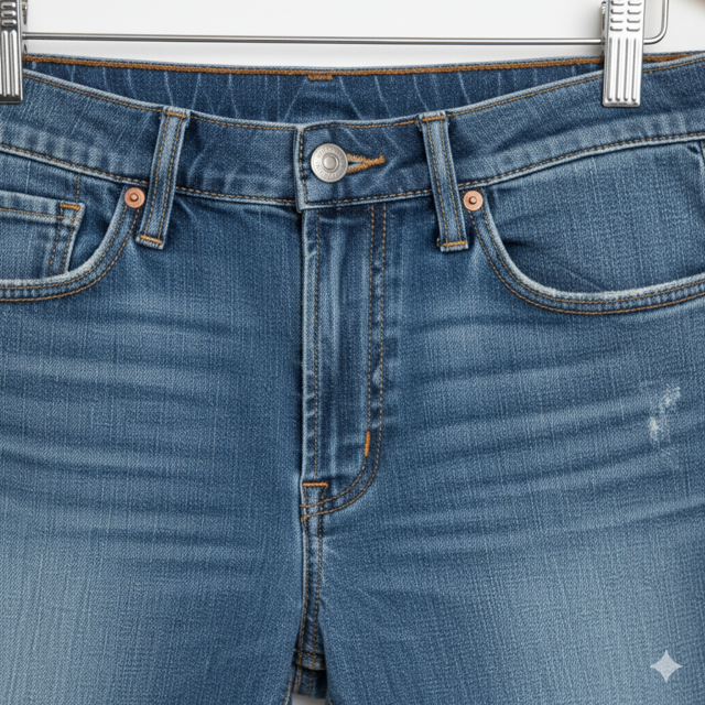 Dark Blue Denim Shorts - Image 2