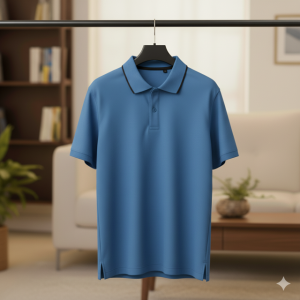 Blue Slim Fit Performance Polo