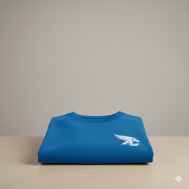 Blue Sports Logo T-Shirt - Image 2