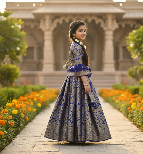Brocade Silk Lehenga - Image 2