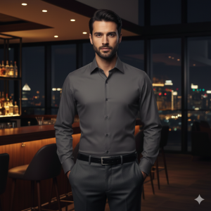 Charcoal Gray Formal Shirt
