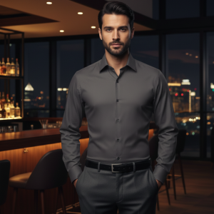 Charcoal Gray Formal Shirt