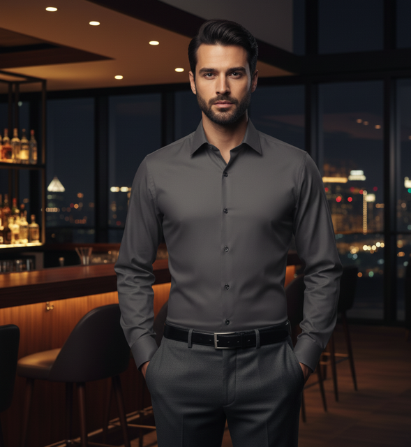 Charcoal Gray Formal Shirt