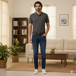 Charcoal Moisture-Wicking Polo