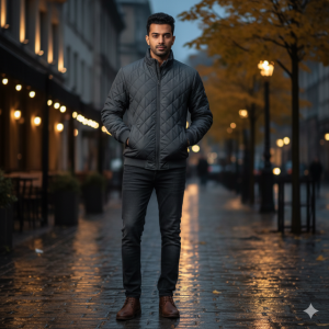 Charcoal Quilted Jacket