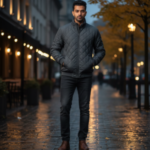 Charcoal Quilted Jacket