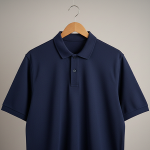 Classic Navy Blue Pique Polo