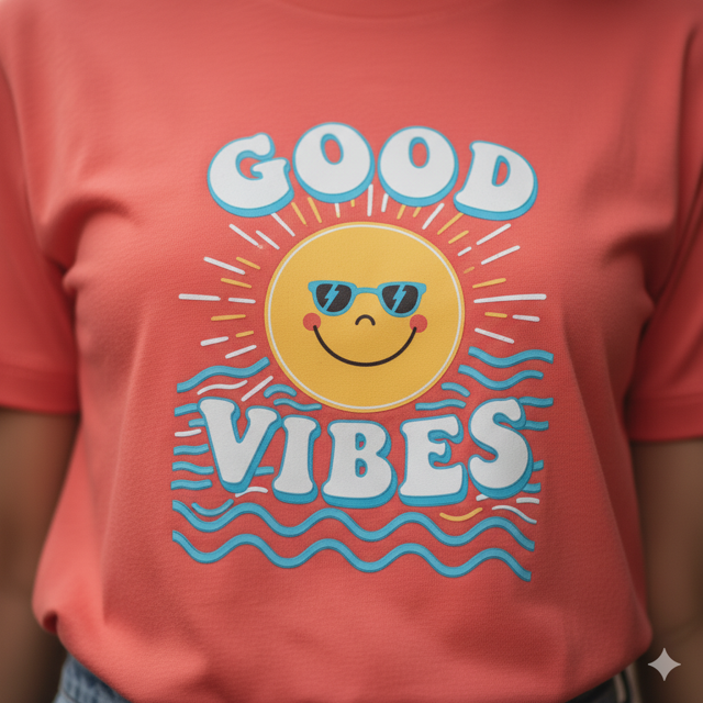 Coral Graphic Print Tee - Image 2