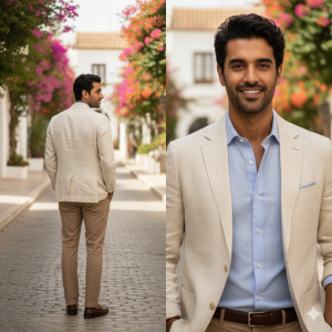 Cream Summer Linen Blazer