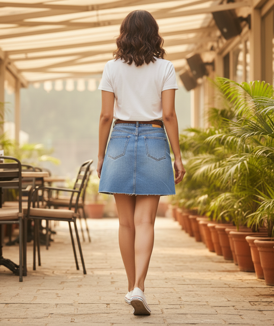 Denim Mini Skirt - Image 2