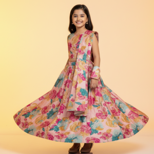 Digital Print Silk Lehenga