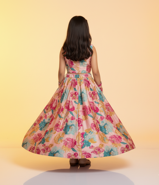 Digital Print Silk Lehenga - Image 4