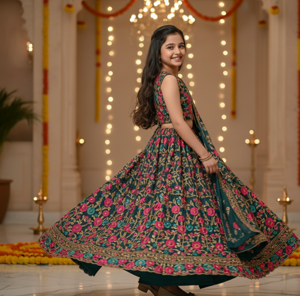 Floral Embroidered Lehenga