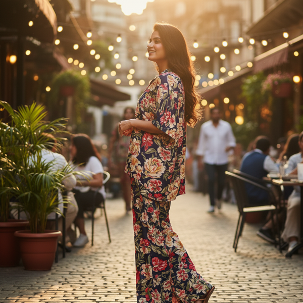 Floral Rayon Co-ord Set - Image 2