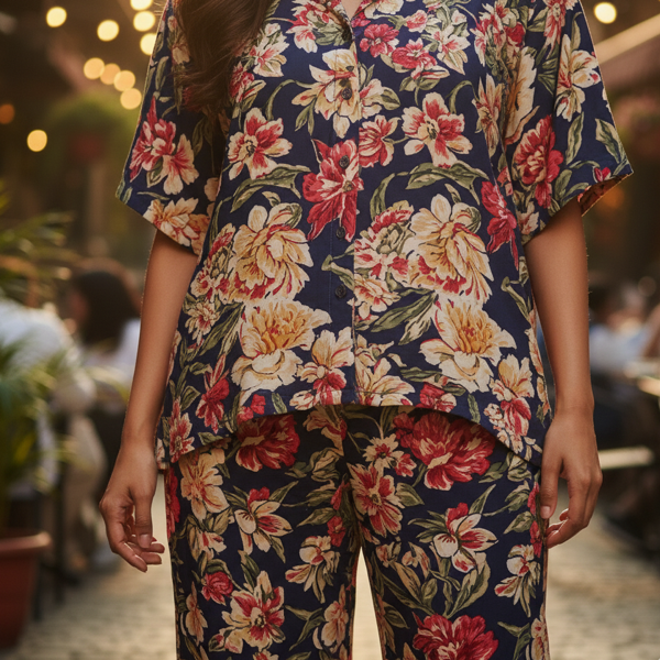Floral Rayon Co-ord Set - Image 3