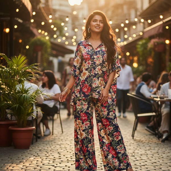 Floral Rayon Co-ord Set