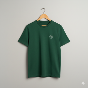 Forest Green Minimal Print Tee